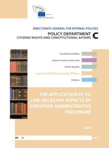 relevant aspects of European administrative