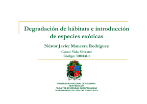 Degradación habitat - Universidad Nacional de Colombia : Sede
