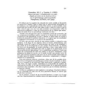 González, M. C. y Tourón, J. (1992) Autoconcepto y rendimiento