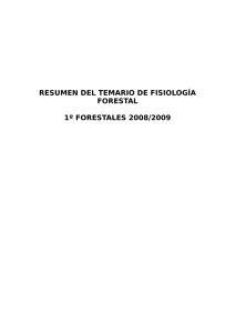 resumen del temario de fisiología forestal 1º forestales 2008/2009
