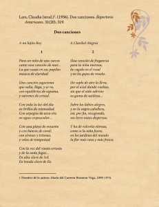 Lars, Claudia (seud.)l. (1936). Dos canciones. Repertorio