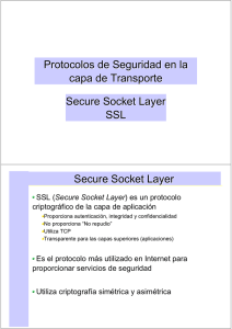 Protocolos de Seguridad en la capa de Transporte Secure Socket