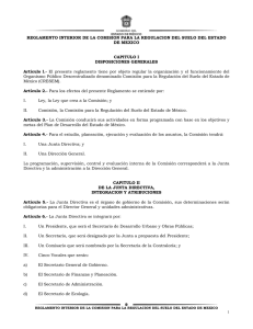 Reglamento Interior de la Comisión para la Regulación del Suelo