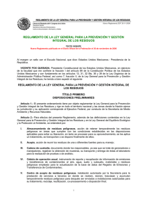 reglamento de la ley general para la prevención y gestión