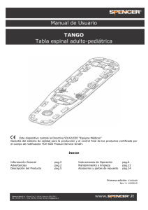 Manual de Usuario TANGO Tabla espinal adulto-pediátrica