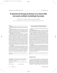 Evaluación del drenaje peritoneal en la enterocolitis necrosante