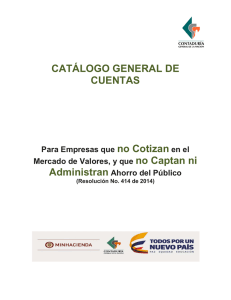 catálogo general de cuentas - Contaduría General de la Nación