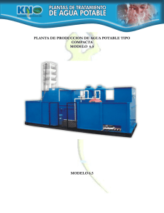 planta de produccion de agua potable tipo compacta modelo 6.5
