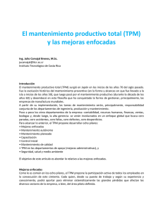 El mantenimiento productivo total (TPM)