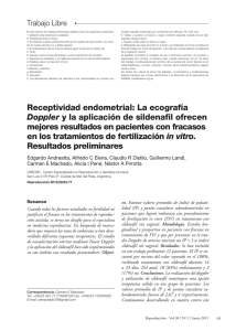 Receptividad endometrial: La ecografía Doppler y la aplicación de
