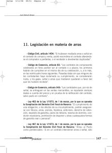 11. Legislación en materia de arras