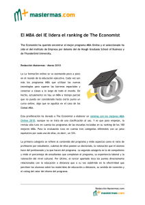 Ranking MBA Online The Economist