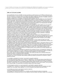 Circular 3/2000, de 30 de mayo, de la COMISIÓN NACIONAL DEL