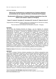 Diferencias morfometricas en poblaciones de Triatoma