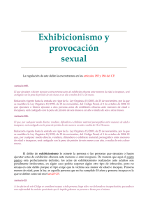 Exhibicionismo y provocación sexual