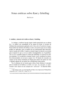 Notas estéticas sobre Kant y Schelling
