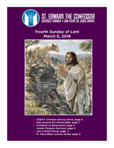 Fourth Sunday of Lent March 6, 2016