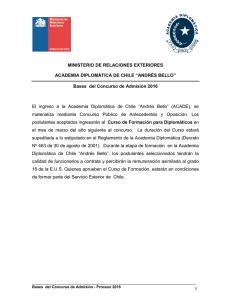 Bases para postular Academia Diplomática "Andrés Bello"
