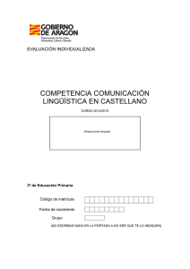 Prueba de comunicación lingüística en castellano