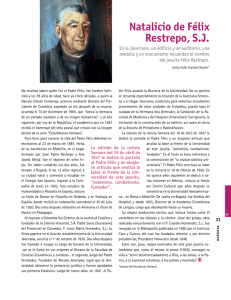 Natalicio de Félix Restrepo, SJ - Pontificia Universidad Javeriana