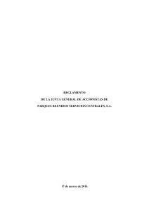 Reglamento de la Junta General de Accionistas