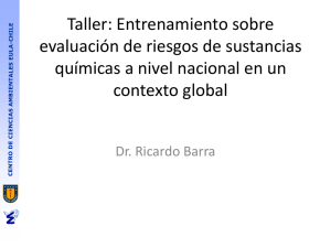 Taller: Entrenamiento sobre evaluación de riesgos de susancias