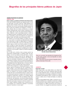 Biografías de los principales líderes políticos de Japón