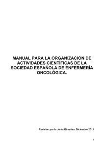 manual para la organización de actividades científicas de la