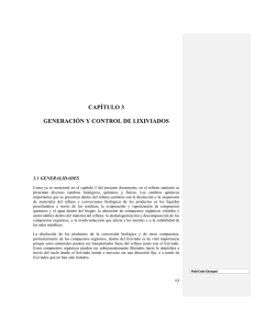 CAPÍTULO 3 GENERACIÓN Y CONTROL DE LIXIVIADOS