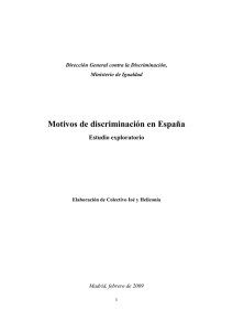 Motivos de discriminación en España