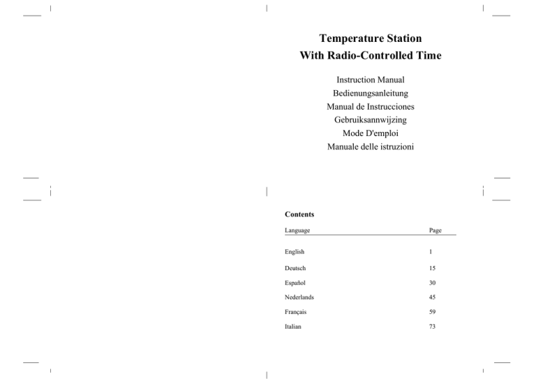 Temperature Station With RadioControlled Time