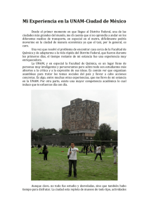 Mi Experiencia en la UNAM-‐Ciudad de México