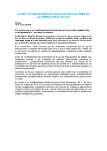 La Diputación introduce varias modificaciones en la Norma Foral