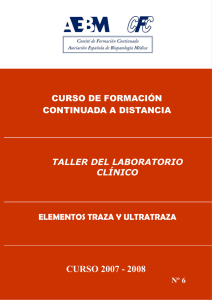 elementos traza y ultratraza - Asociación Española de Biopatología