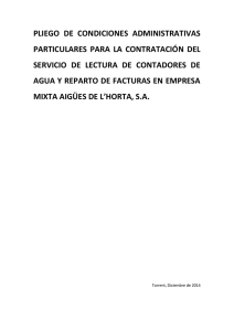 23/12/2014 Pliego de cláusulas administrativas.