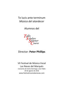 programa-tssc-y-peter-phillips - Festival de Música Vocal Las Navas