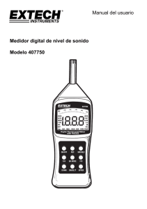 Manual del usuario Medidor digital de nivel de sonido