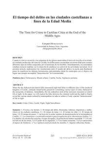 El tiempo del delito en las ciudades castellanas a fines de la Edad