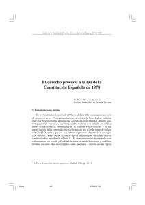 El derecho procesal a la luz de la Constitución Española de 1978