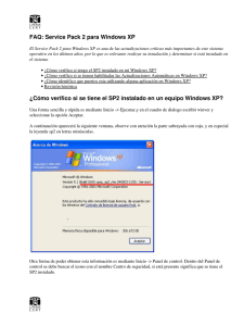 FAQ: Service Pack 2 para Windows XP ¿Cómo - UNAM-CERT