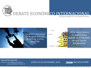 debate económico internacional - Banco Central de la República