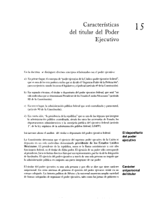 Page 1 Características del titular del Poder Ejecutivo En la doctrina