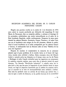 Recepción Académica del Excmo. Sr. D. Carlos Fernández Casado