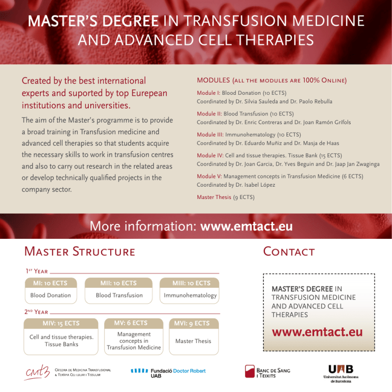 phd in transfusion medicine