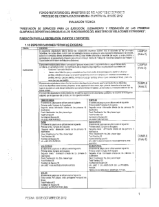 evaluacion tecnica - Ministerio de Relaciones Exteriores