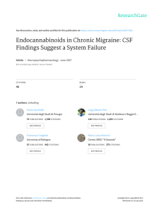 Endocannabinoids in Chronic Migraine: CSF