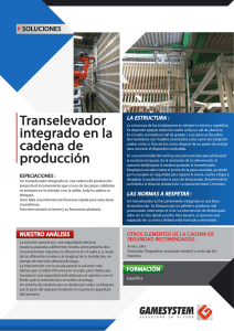Transelevador integrado en la cadena de producción