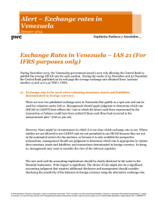 Exchange rates in Venezuela