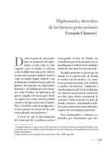 Diplomacia y derechos de las futuras generaciones