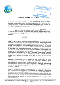 Denuncia del videojuego ante el Fiscal General del